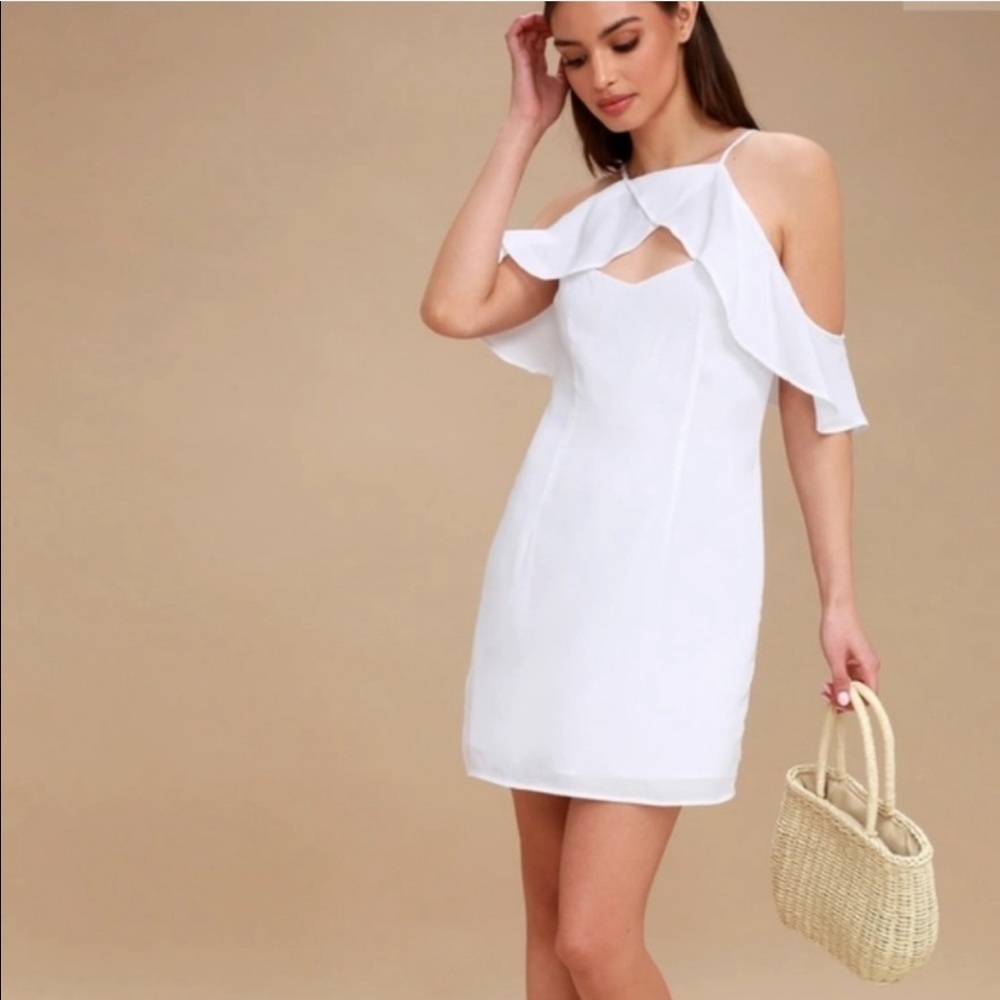BB Dakota Kaless Cold Shoulder Dress white